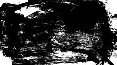 Siyah fırça darbesi dokusu. Grunge soyut elle boyanmış element. 