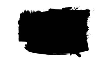 Siyah fırça darbesi ve doku. Grunge soyut elle boyanmış elementler. 