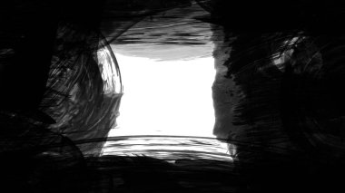 Siyah fırça darbesi dokusu. Grunge soyut elle boyanmış element. 