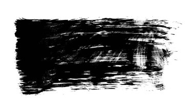 Siyah fırça darbesi ve doku. Grunge soyut elle boyanmış elementler. Altı çizili ve sınır tasarımı.