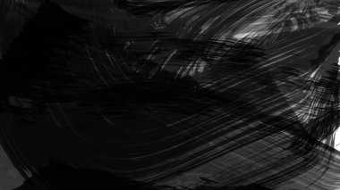 Siyah fırça darbesi dokusu. Grunge soyut elle boyanmış element. 