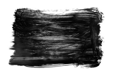 Siyah fırça darbesi ve doku. Grunge vektör soyut el boyalı element. Altı çizili ve sınır tasarımı.