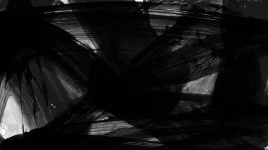 Siyah fırça darbesi ve doku. Grunge soyut elle boyanmış elementler. Altı çizili ve sınır tasarımı.