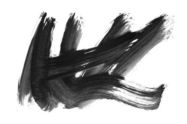 Siyah fırça darbesi ve doku. Grunge soyut elle boyanmış elementler. Altı çizili ve sınır tasarımı.