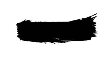 Siyah fırça darbesi ve doku. Grunge soyut elle boyanmış elementler. 