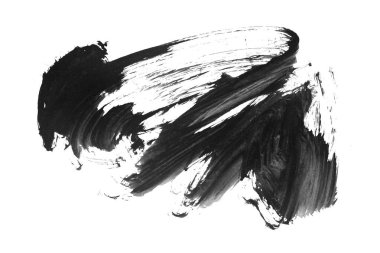 Siyah fırça darbesi ve doku. Grunge soyut elle boyanmış elementler. Altı çizili ve sınır tasarımı.