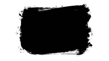 Beyaz arkaplanda izole edilmiş siyah fırça seti