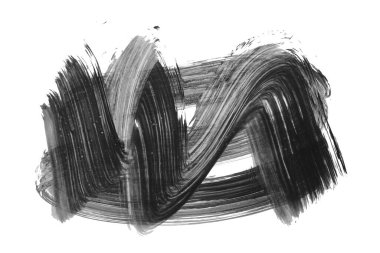 Siyah fırça darbesi ve doku. Grunge vektör soyut el boyalı element. Altı çizili ve sınır tasarımı. 