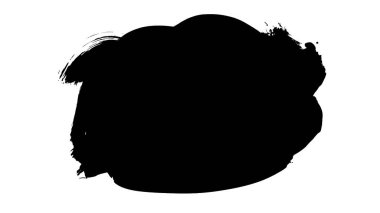 Siyah fırça darbesi ve doku. Grunge soyut elle boyanmış elementler. 