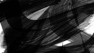 Siyah fırça darbesi ve doku. Grunge soyut elle boyanmış elementler. Altı çizili ve sınır tasarımı.