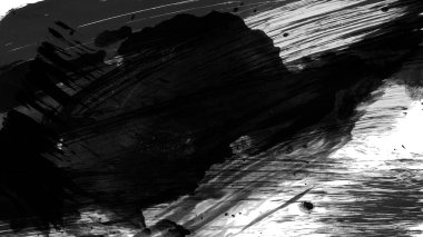 Siyah fırça darbesi ve doku. Grunge soyut elle boyanmış elementler. Altı çizili ve sınır tasarımı.