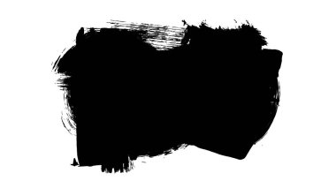 Siyah fırça darbesi ve doku. Grunge soyut elle boyanmış elementler. 