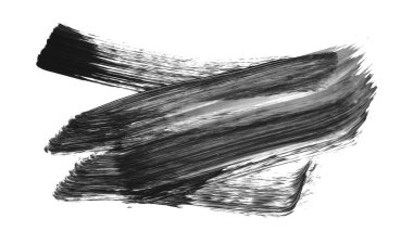 Siyah fırça darbesi ve doku. Grunge vektör soyut el boyalı element. Altı çizili ve sınır tasarımı.