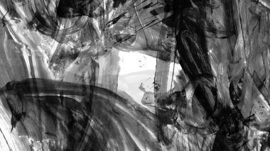 Siyah fırça darbesi dokusu. Grunge soyut elle boyanmış element. 