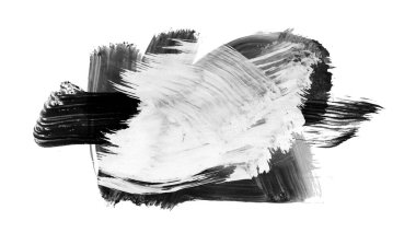 Siyah fırça darbesi ve doku. Grunge soyut elle boyanmış elementler. Altı çizili ve sınır tasarımı.