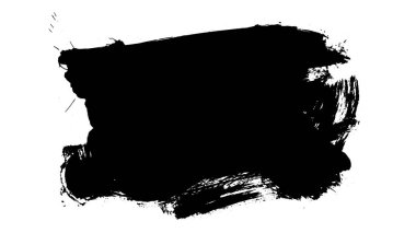 Beyaz arkaplanda izole edilmiş siyah fırça seti