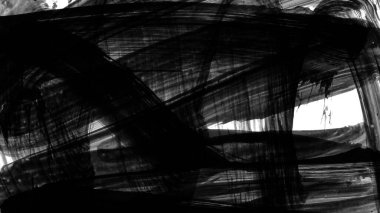 Siyah fırça darbesi ve doku. Grunge soyut elle boyanmış elementler. Altı çizili ve sınır tasarımı.