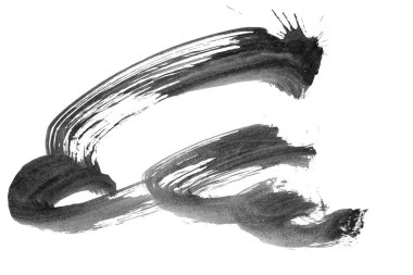 Siyah fırça darbesi ve doku. Grunge soyut elle boyanmış elementler. Altı çizili ve sınır tasarımı.