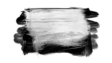 Siyah fırça darbesi dokusu. Grunge soyut elle boyanmış element.