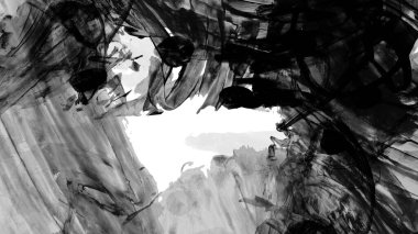 Siyah fırça darbesi dokusu. Grunge soyut elle boyanmış element. 