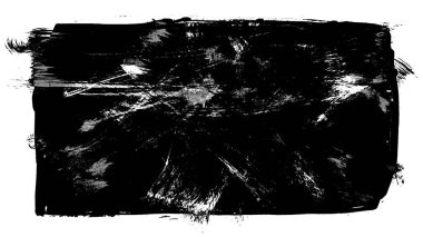 Siyah fırça darbesi ve doku. Grunge vektör soyut el boyalı element. Altı çizili ve sınır tasarımı.