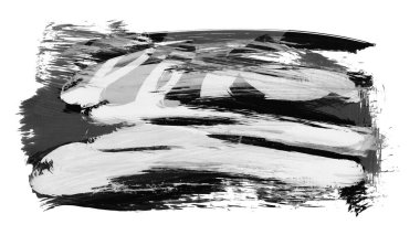 Siyah fırça darbesi ve doku. Grunge soyut elle boyanmış elementler. Altı çizili ve sınır tasarımı.