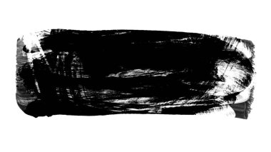 Siyah fırça darbesi ve doku. Grunge soyut elle boyanmış elementler. Altı çizili ve sınır tasarımı.