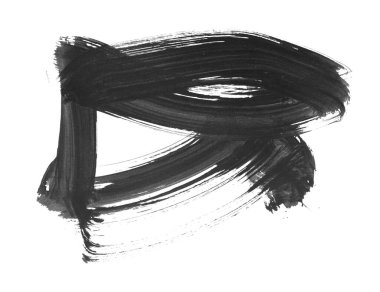 Siyah fırça darbesi ve doku. Grunge soyut elle boyanmış elementler. Altı çizili ve sınır tasarımı.