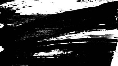 Siyah fırça darbesi ve doku. Grunge soyut elle boyanmış elementler. Altı çizili ve sınır tasarımı.