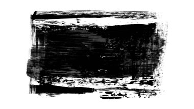 Siyah fırça darbesi ve doku. Grunge soyut elle boyanmış elementler. Altı çizili ve sınır tasarımı.