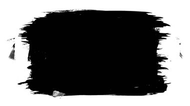 Siyah fırça darbesi ve doku. Grunge vektör soyut el boyalı element. Altı çizili ve sınır tasarımı.