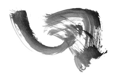 Siyah fırça darbesi ve doku. Grunge soyut elle boyanmış elementler. Altı çizili ve sınır tasarımı.