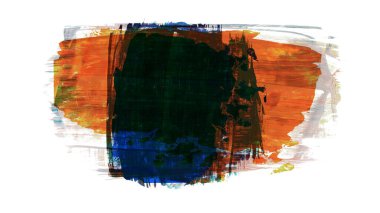 Siyah ve renkli boya karışımı, fırça darbesi ve doku. Grunge soyut elle boyanmış elementler. 