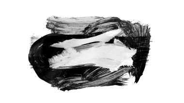 Siyah fırça darbesi ve doku. Grunge soyut elle boyanmış elementler. Altı çizili ve sınır tasarımı.