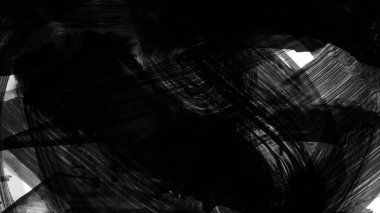 Siyah fırça darbesi ve doku. Grunge soyut elle boyanmış elementler. Altı çizili ve sınır tasarımı.