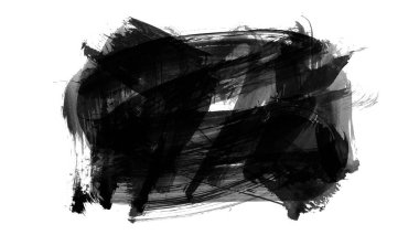 Beyaz arkaplanda izole edilmiş siyah fırça seti