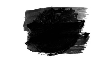 Siyah fırça darbesi ve doku. Grunge soyut elle boyanmış elementler. Altı çizili ve sınır tasarımı.