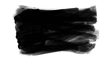 Siyah fırça darbesi ve doku. Grunge soyut elle boyanmış elementler. Altı çizili ve sınır tasarımı.