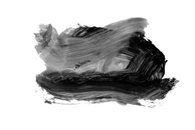 Siyah fırça darbesi ve doku. Grunge vektör soyut el boyalı element. Altı çizili ve sınır tasarımı. 