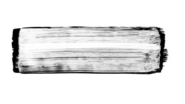 beyaz arkaplanda siyah grunge mürekkep fırçası darbesi