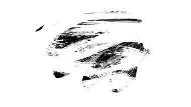 Siyah fırça darbesi ve doku. Grunge soyut elle boyanmış elementler. 