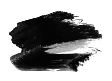 Siyah fırça darbesi ve doku. Grunge vektör soyut el boyalı element. Altı çizili ve sınır tasarımı.