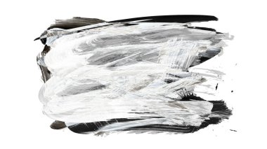 Siyah fırça darbesi dokusu. Grunge soyut elle boyanmış element. 