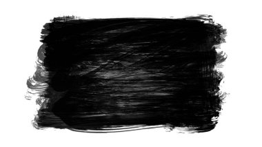 Siyah fırça darbesi ve doku. Grunge vektör soyut el boyalı element. Altı çizili ve sınır tasarımı.