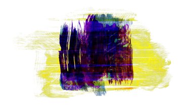 Siyah ve renkli boya karışımı, fırça darbesi ve doku. Grunge soyut elle boyanmış elementler. 