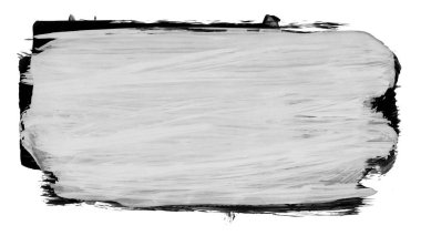 Siyah fırça darbesi dokusu. Grunge soyut elle boyanmış element. 