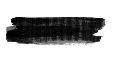 beyaz arkaplanda siyah grunge mürekkep fırça darbeleri