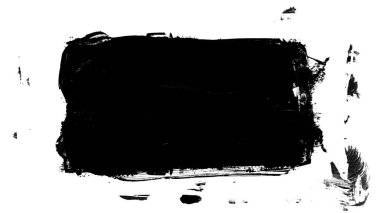 Siyah fırça darbesi ve doku. Grunge vektör soyut el boyalı element. Altı çizili ve sınır tasarımı.