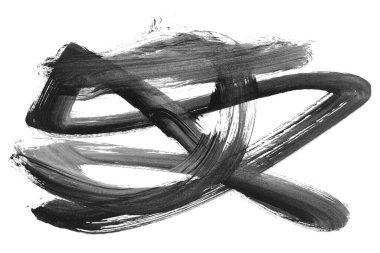 siyah mürekkep fırçası vuruşu. resimleme.