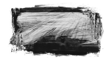 Siyah fırça darbesi ve doku. Grunge soyut elle boyanmış elementler. Altı çizili ve sınır tasarımı.